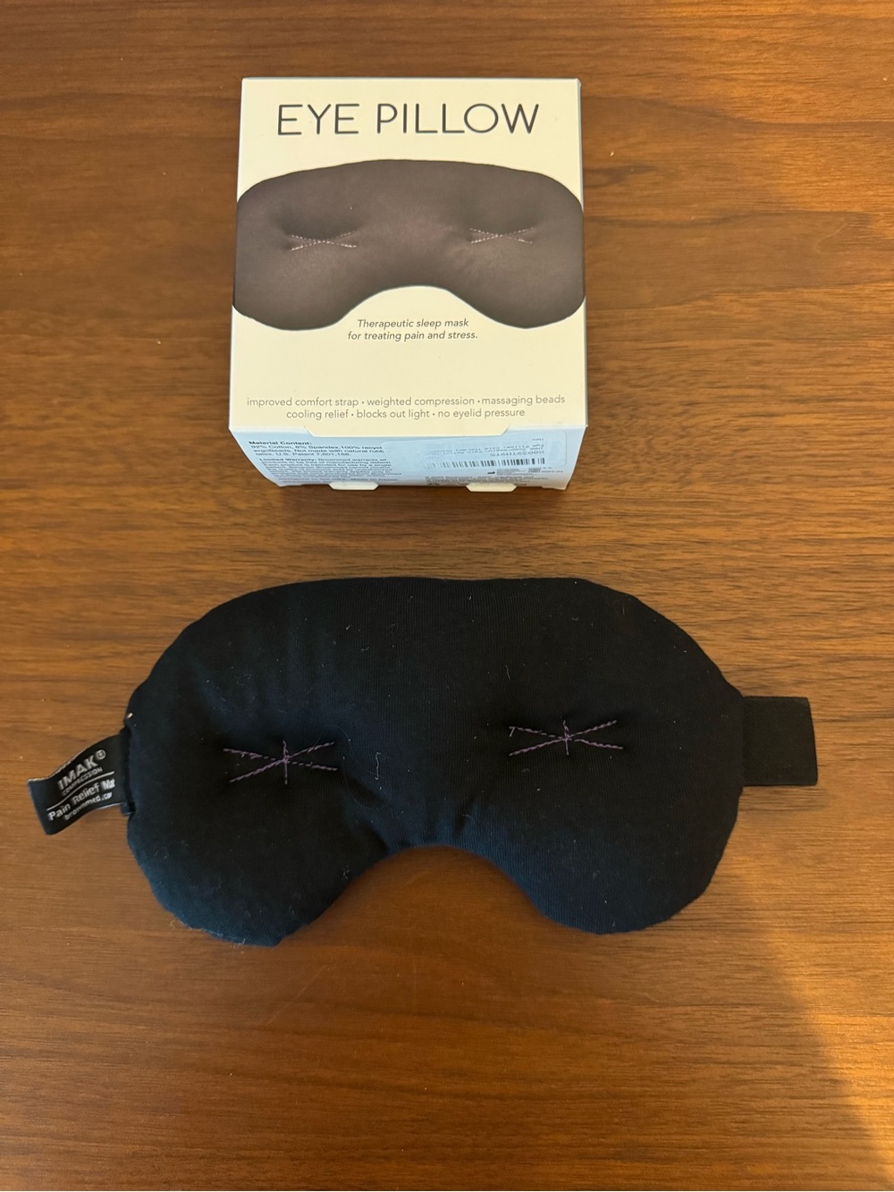Eye Pillow Therapeutic Sleep Mask - Black